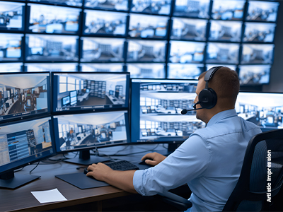 CCTV-enabled security for monitored premises