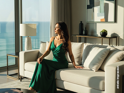 Attached balcony with open views