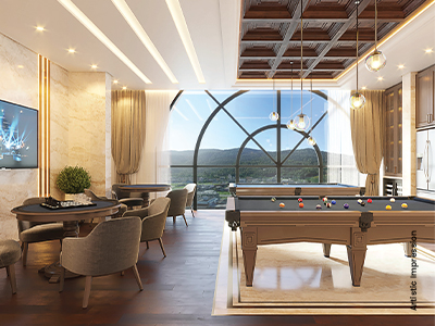 Clubhouse with gym and indoor games