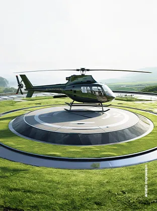 Private Helipad and Rooftop Infinity Pool Experience